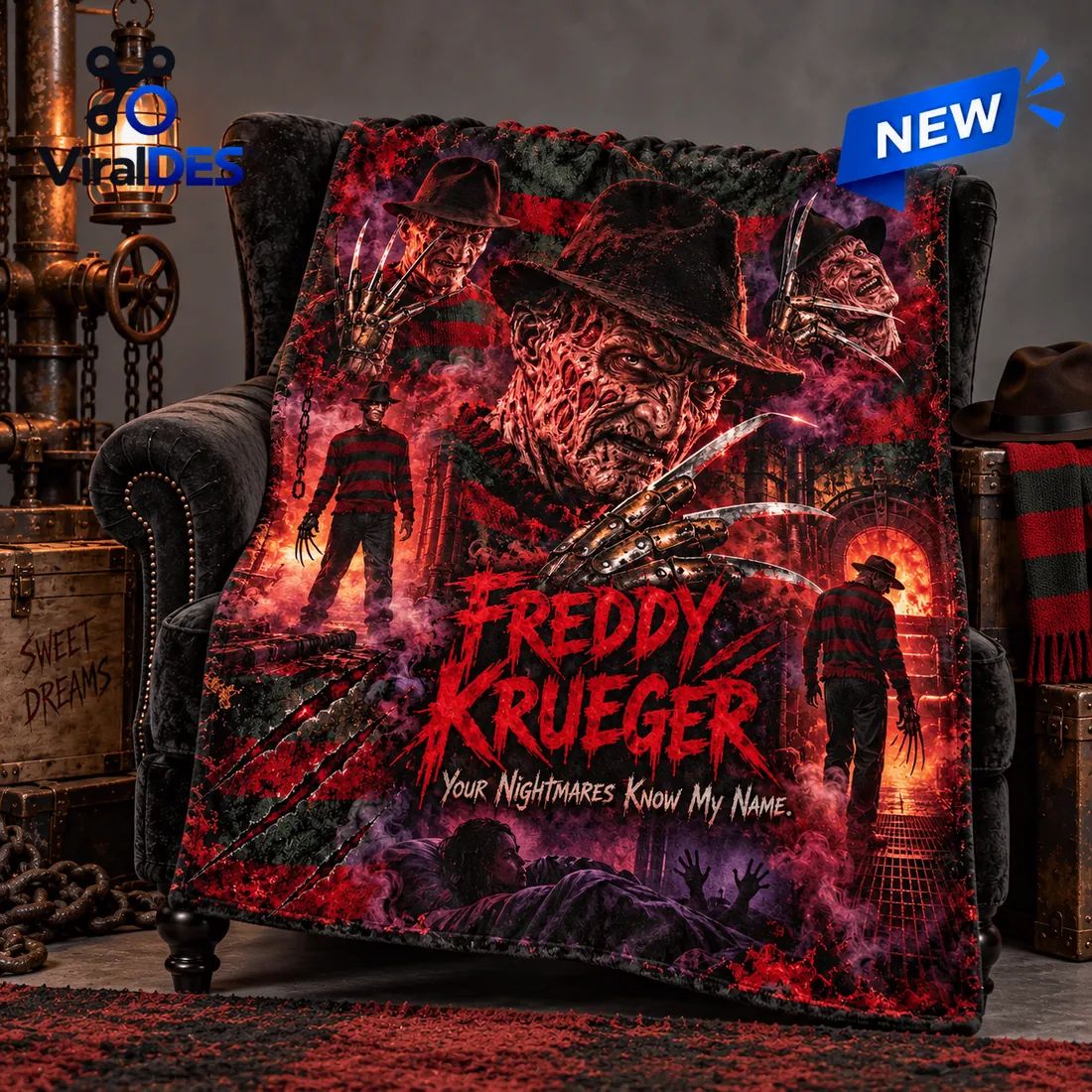 Freddy Krueger Nightmare Fleece Blanket