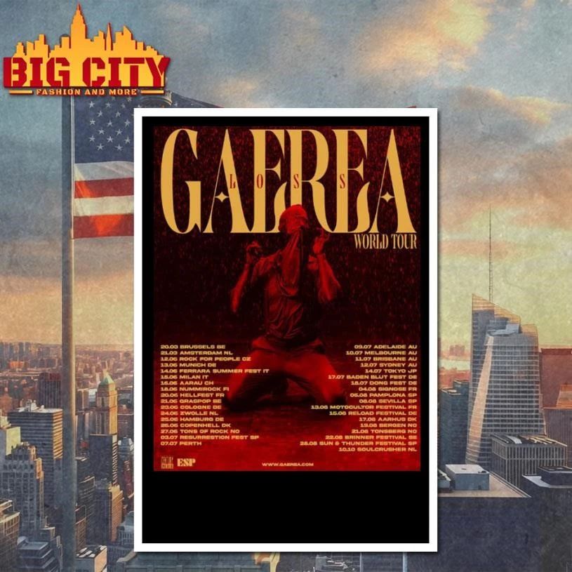 Gaerea Loss World Tour 2026 Schedule Tour Dates Poster Shirt