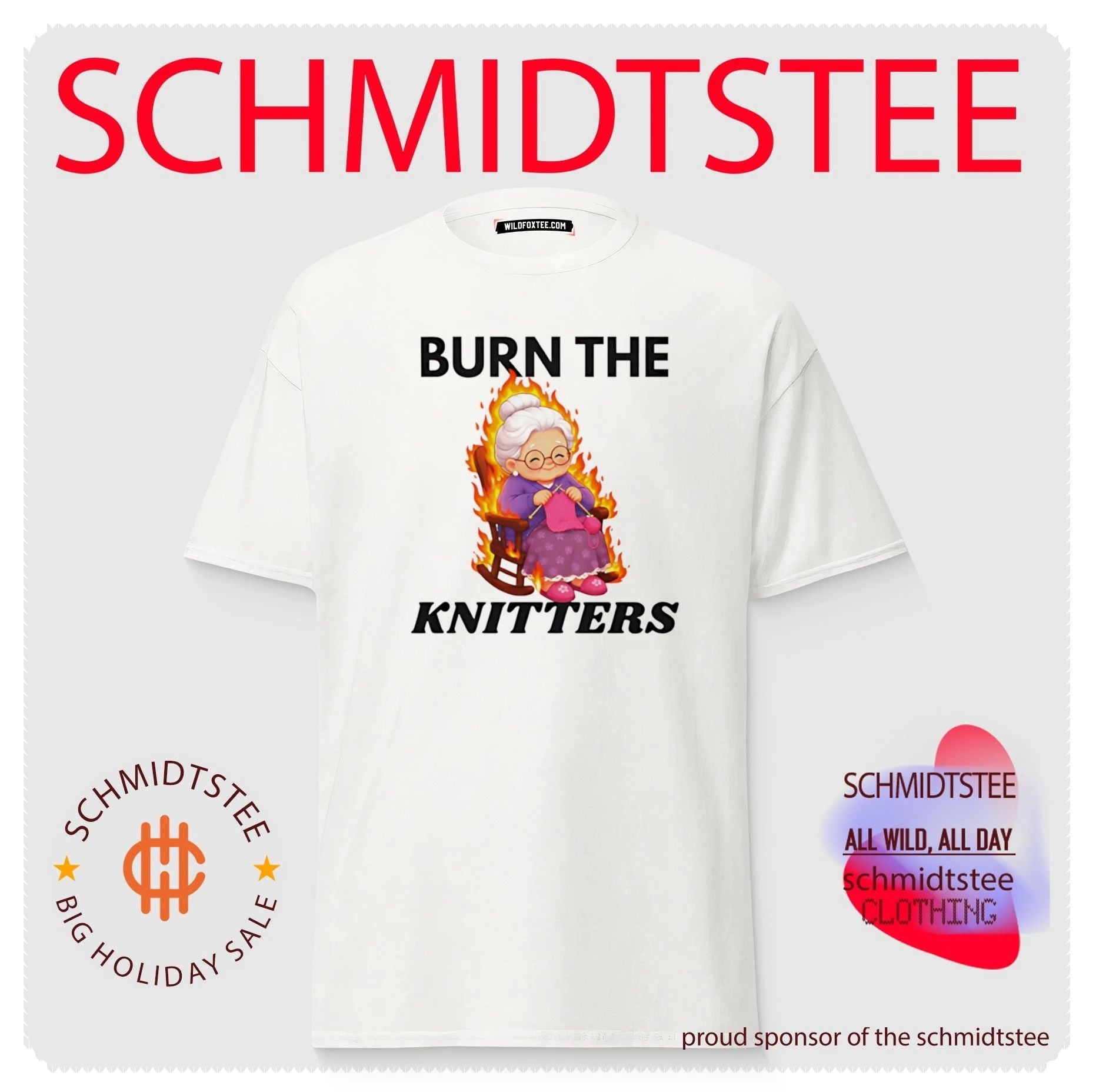 Burn the Knitters knitting funny grandma shirt