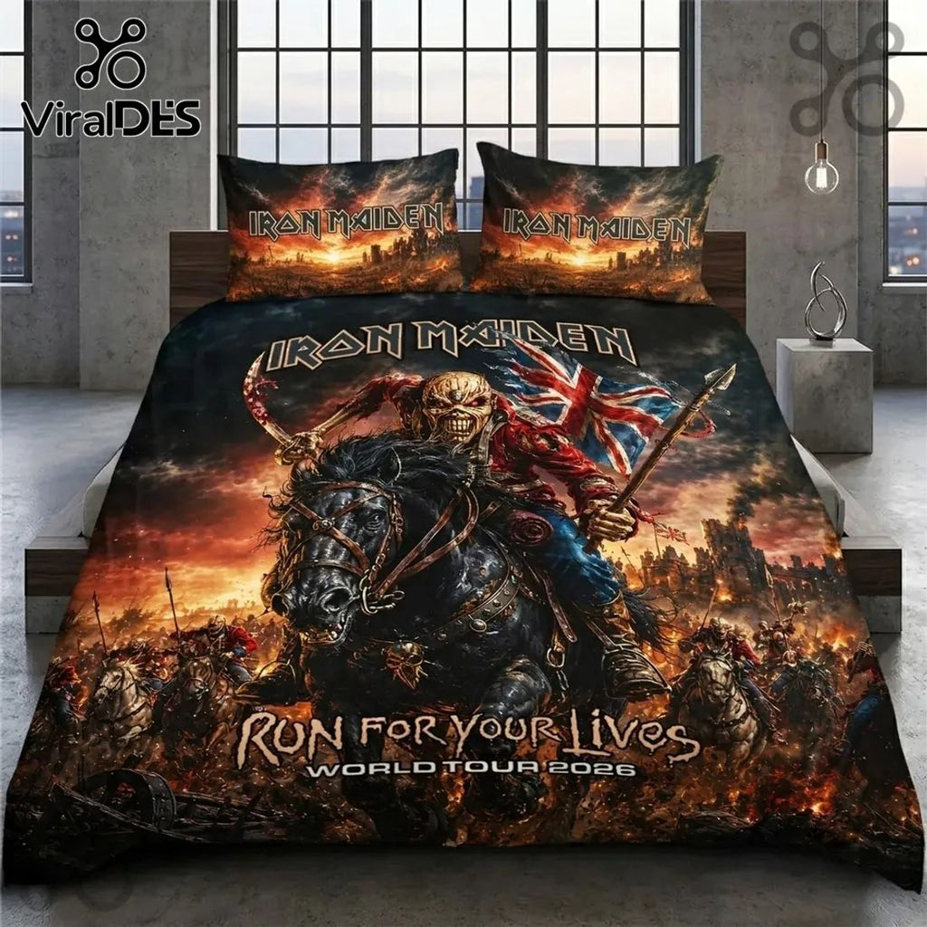 Iron Maiden Run For Your Lives Bedding Set 2026