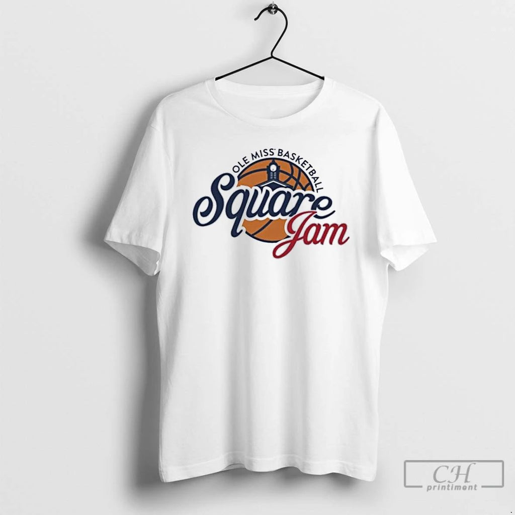 Classic Ole Miss Basketball Square Jam T Shirts