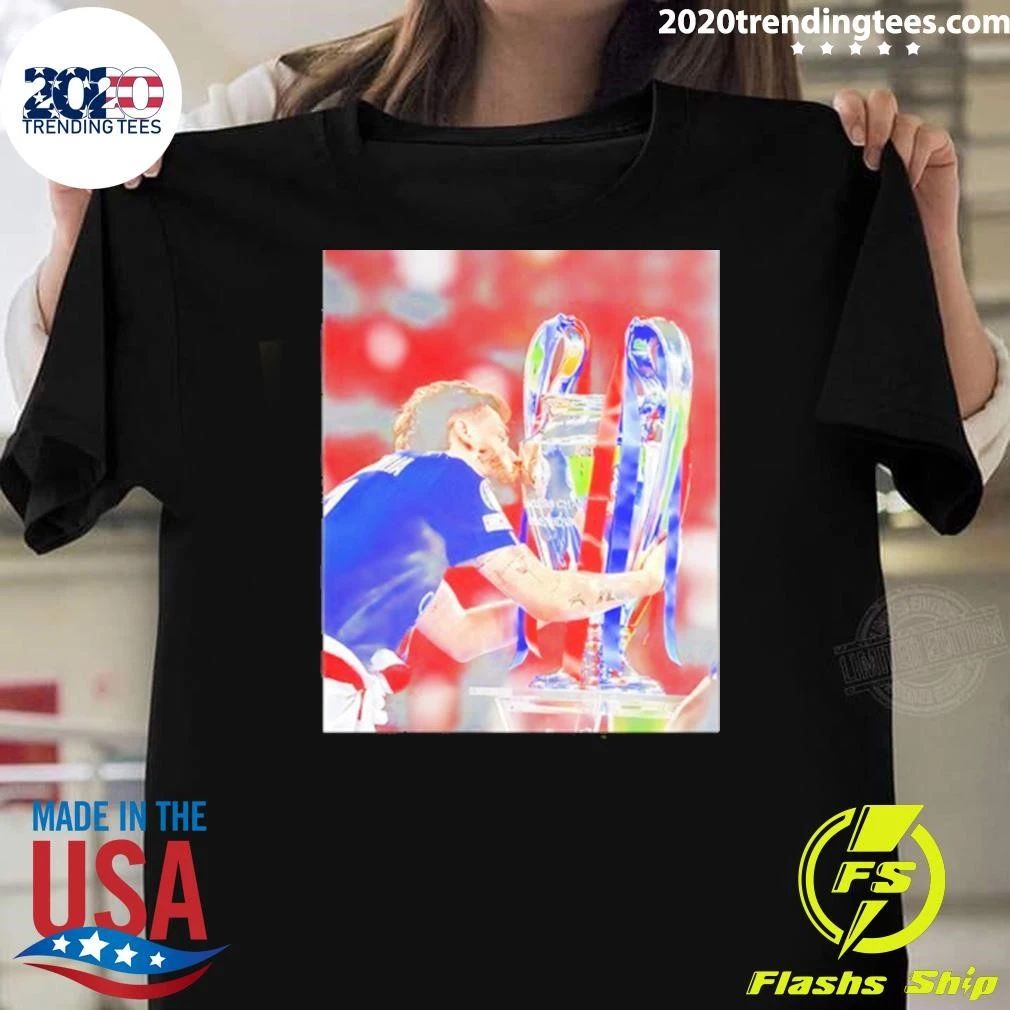 Khvicha Kvaratskhelia Psg Kiss Love Trophy Shirt