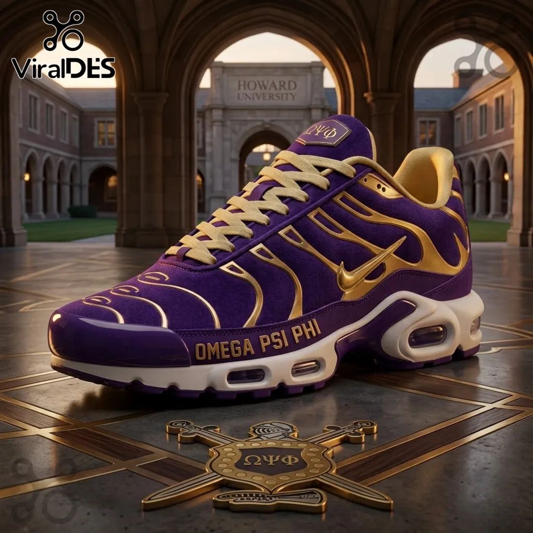 Omega Psi Phi Purple Gold Air Max Plus Shoes