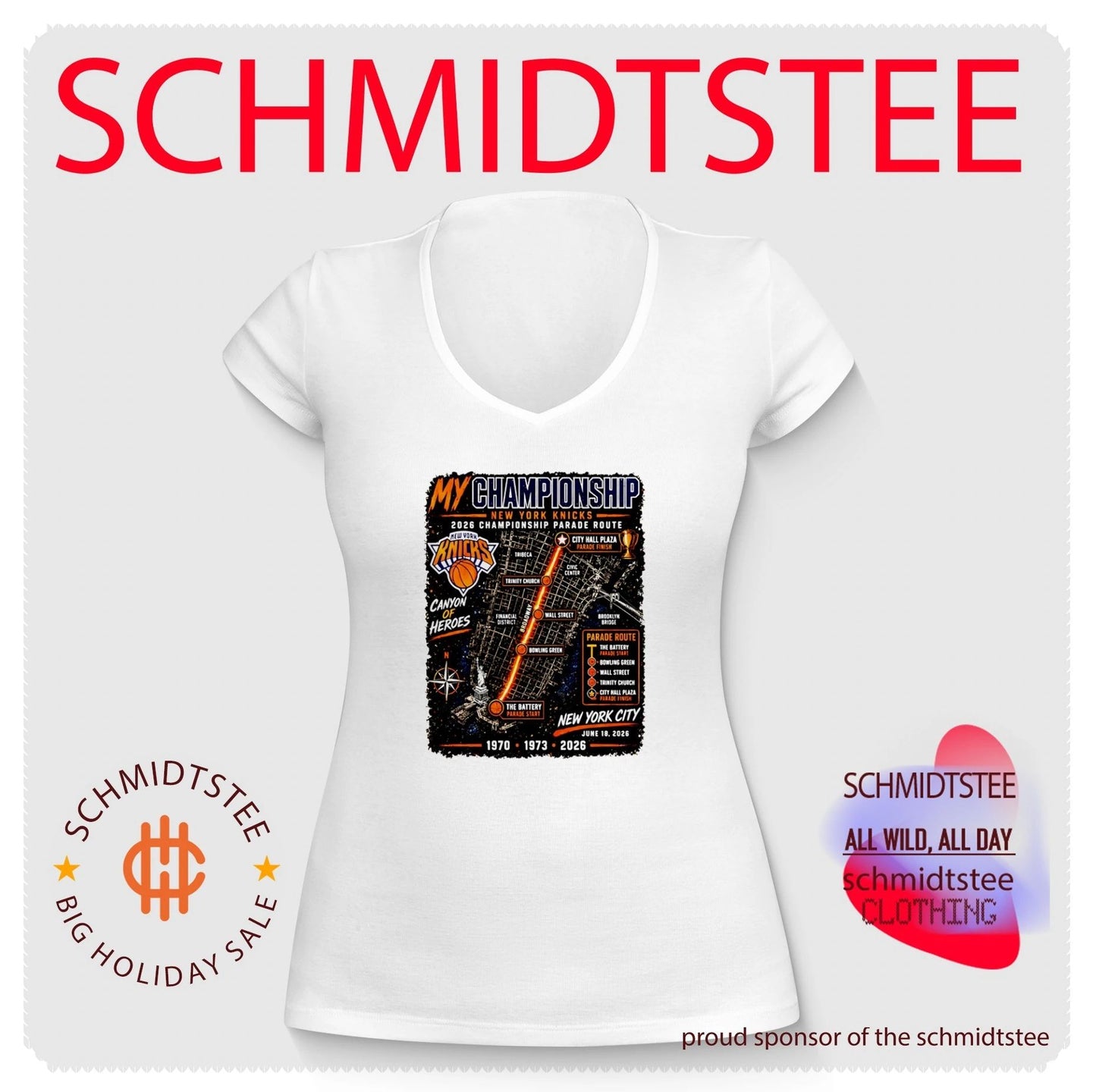 New York Knicks 2026 championship parade route canyon of heroes shirt