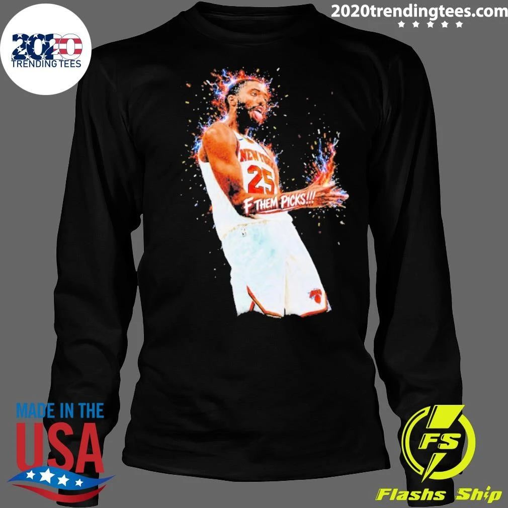 Mikal Bridges New York Knicks Basketball With F Them Picks Print Shirt