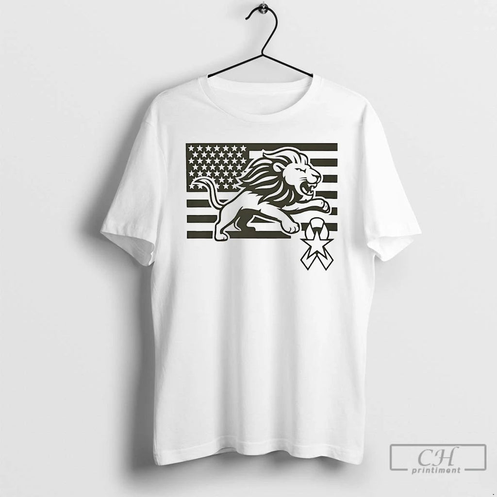 Classic Detroit Lions Military Veteran T Shirts