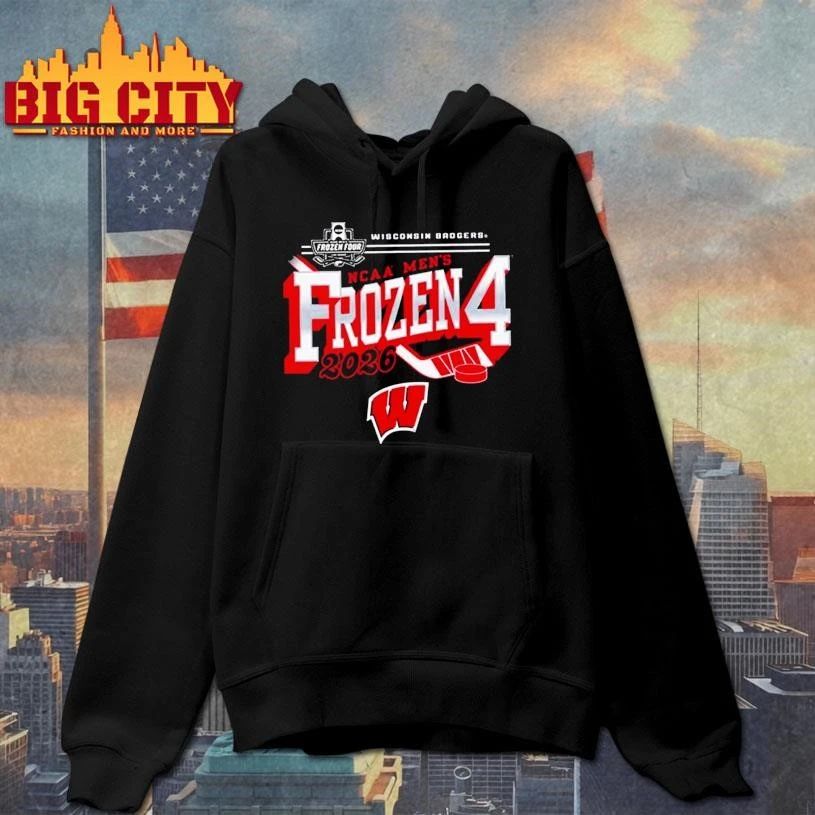 Wisconsin Badgers Men’s Hockey 2026 NCAA Frozen Four Vegas Graphic Shirt