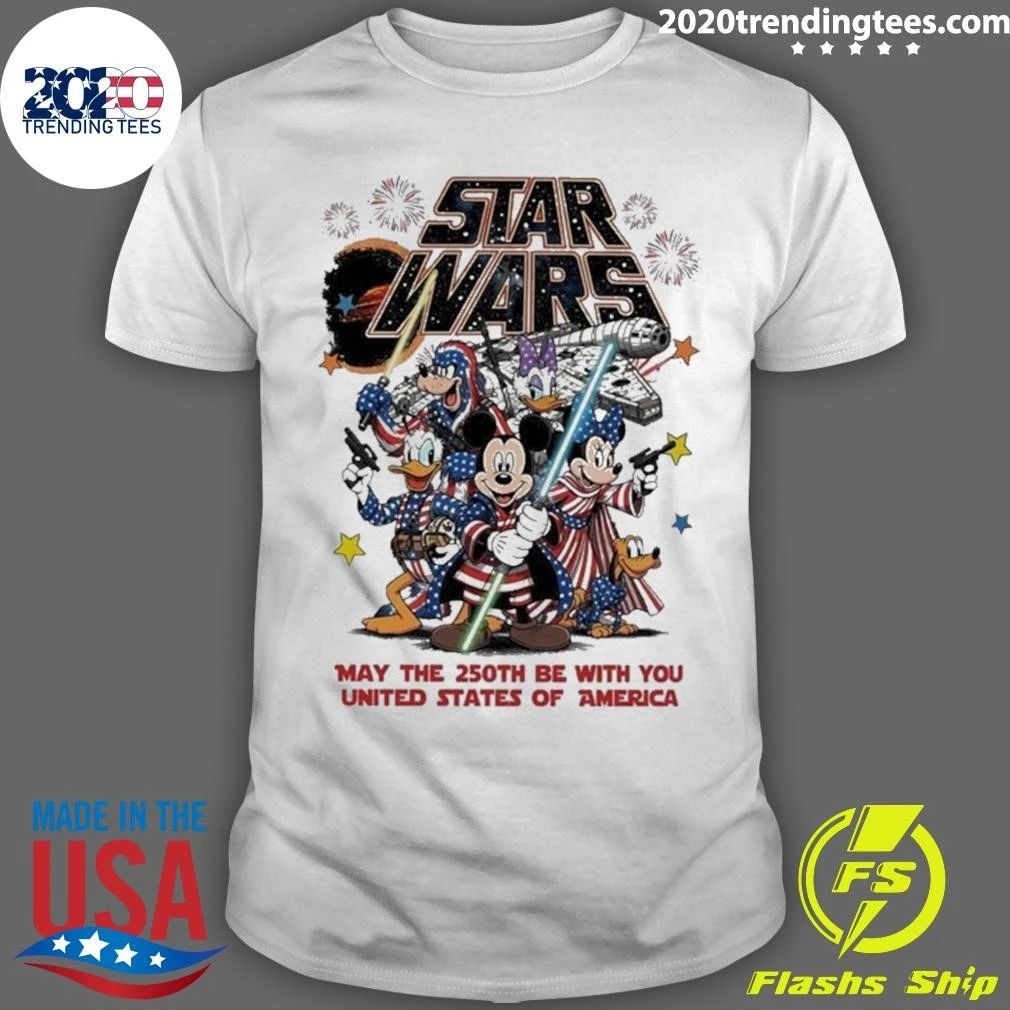 Disney Star Wars May The 250th Be With You United States Of America 1776-2026 Shirt