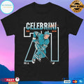 Macklin Celebrini San Jose Number Outline 71 T-shirts