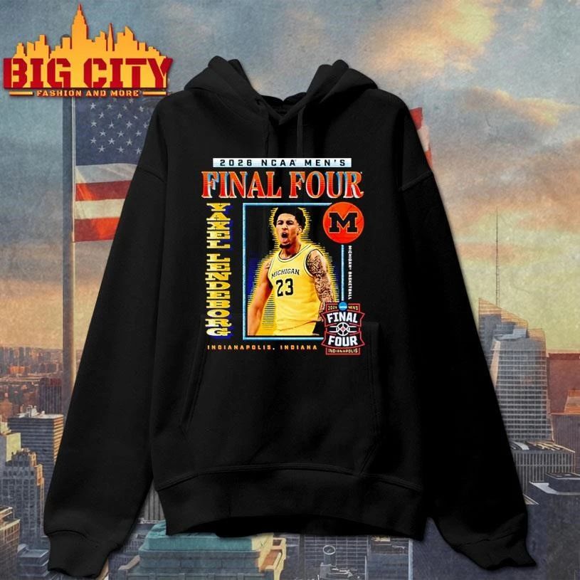 Yaxel Lendeborg Michigan Wolverines 2026 Men’s Basketball Final Four Indianapolis Player Shirt