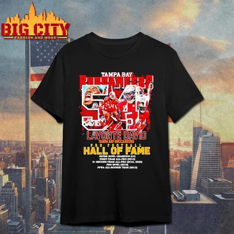 Lavonte David 54 Tampa Bay Buccaneers Pro Football Hall of Fame graphic Shirt