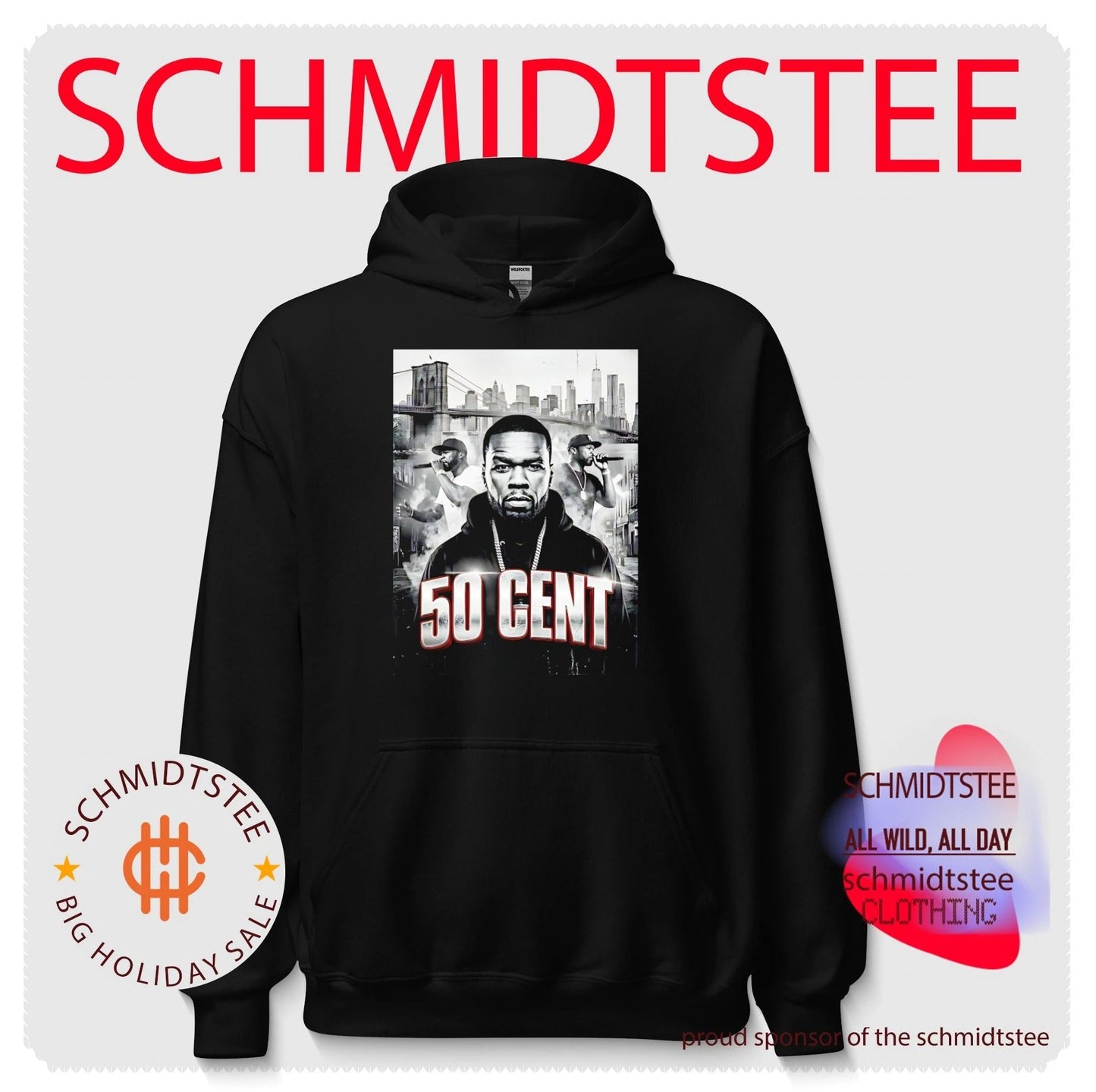 50 Cent New York City Portrait Curtis Jackson shirt
