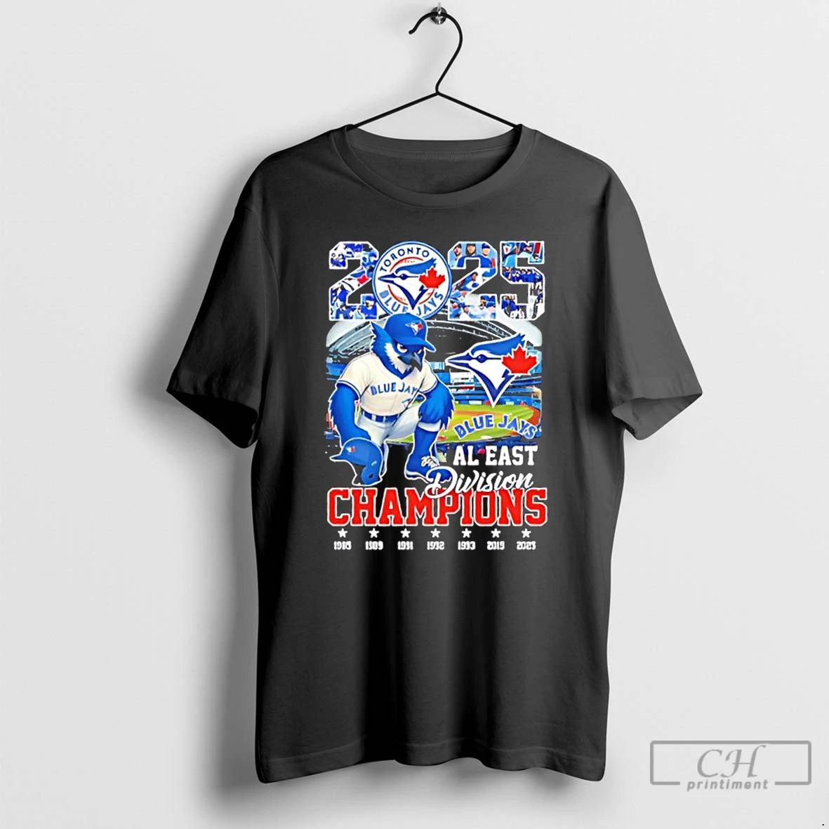 Classic Toronto Blue Jays Al East Division Champions Mascot 2025 Logo Stadium T Shirts