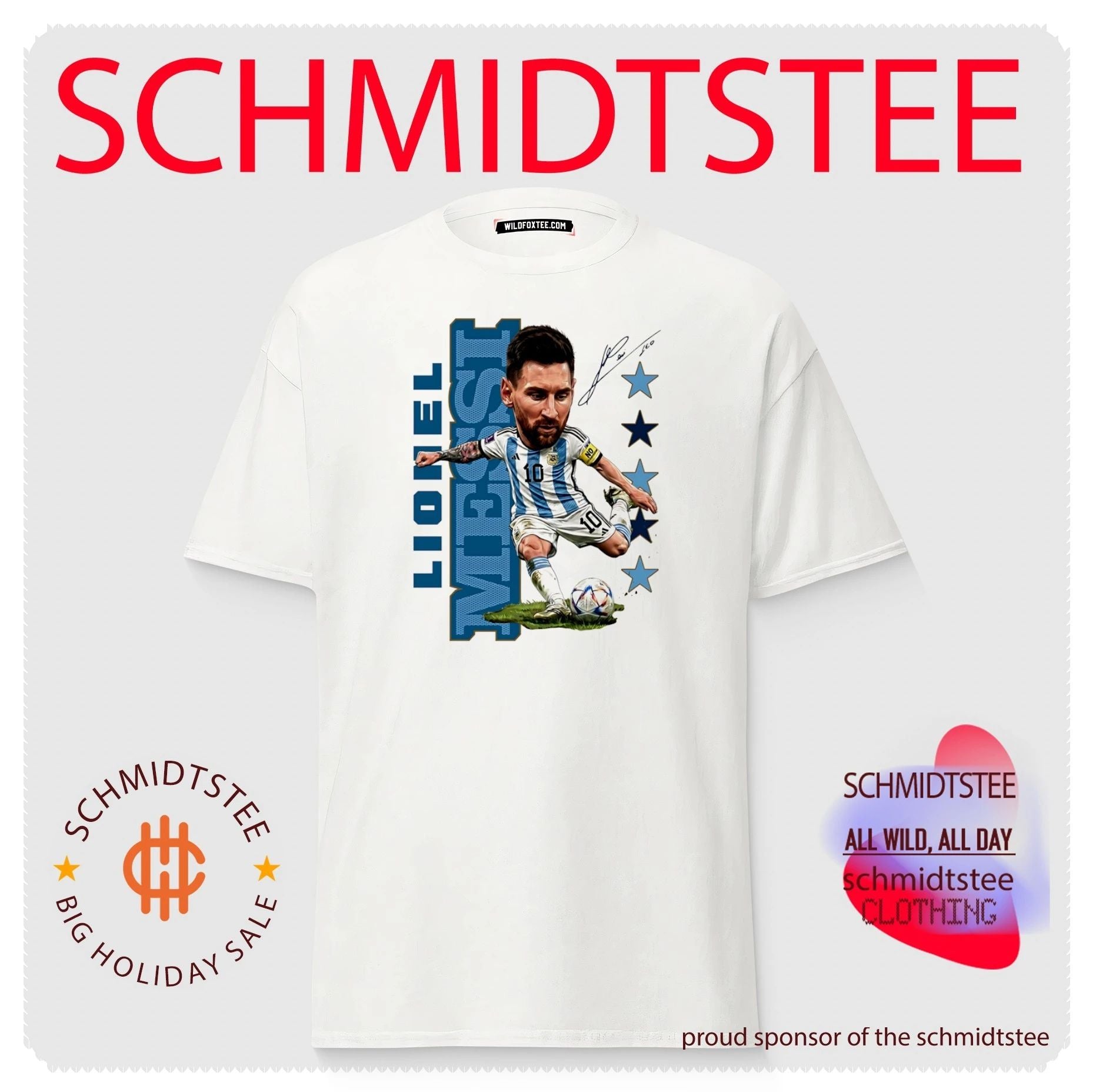 Lionel Messi Argentina national football team caricature shirt