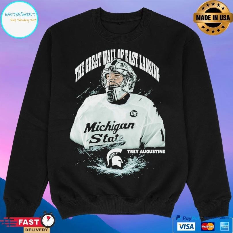 Michigan State Spartans The Great Wall Of East Lansing Trey Augustine T-shirt