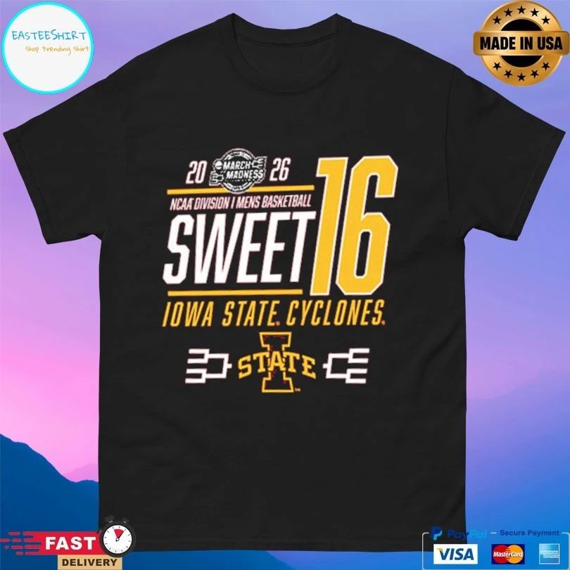Iowa State Cyclones 2026 Ncaa Division I Men’s Basketball Sweet 16 March Madness T-shirt