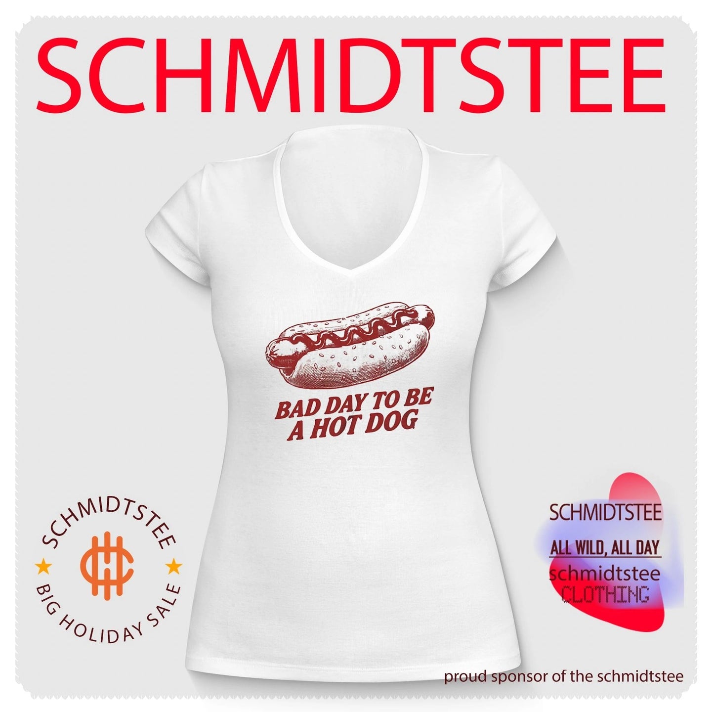Bad Day to Be a Hot Dog funny food humor shirt