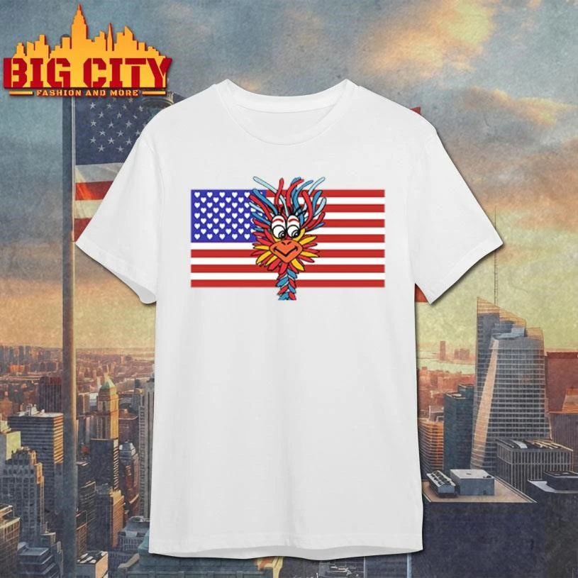 Patriotic Gooney Bird American Flag T Shirt