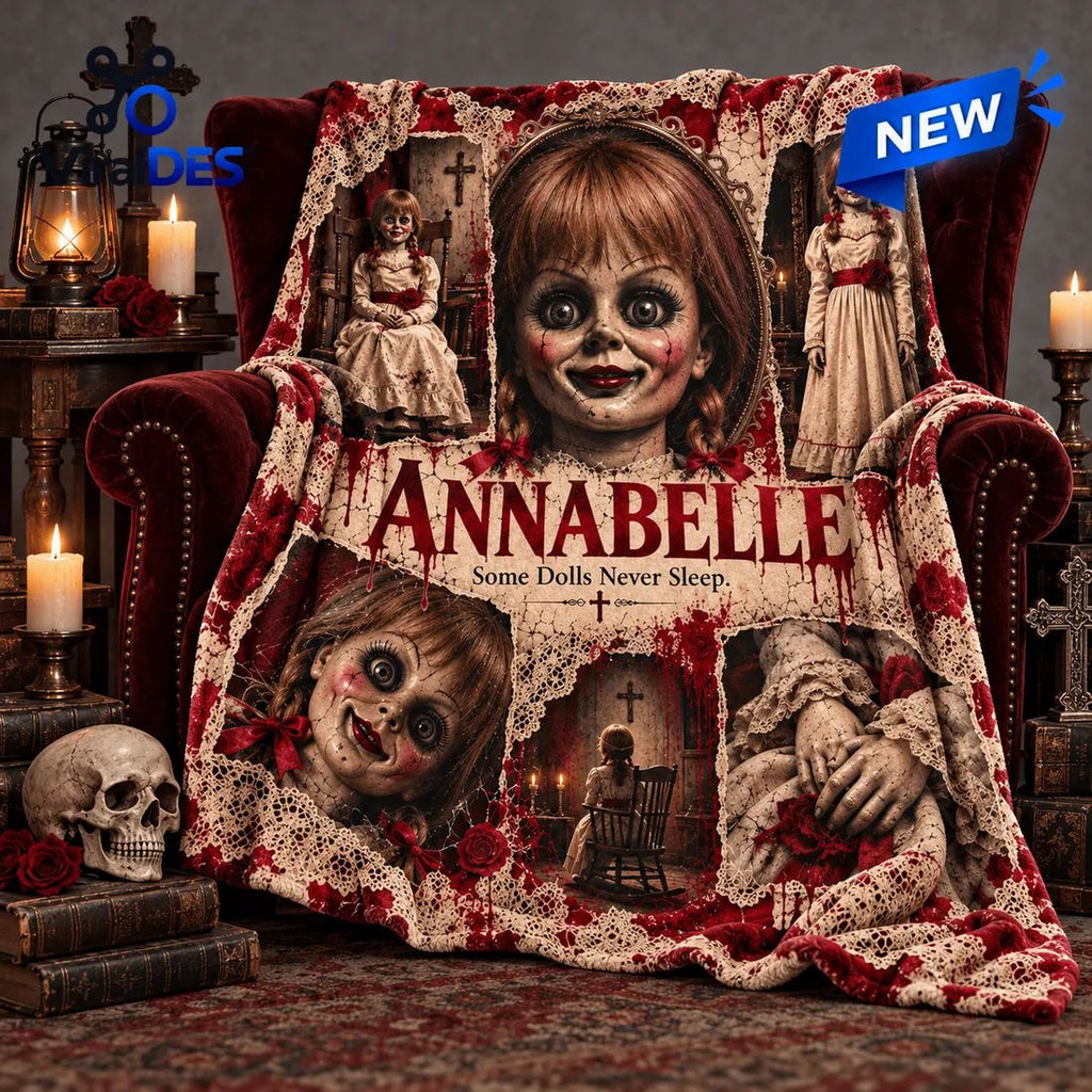 Annabelle Doll Portrait Fleece Blanket