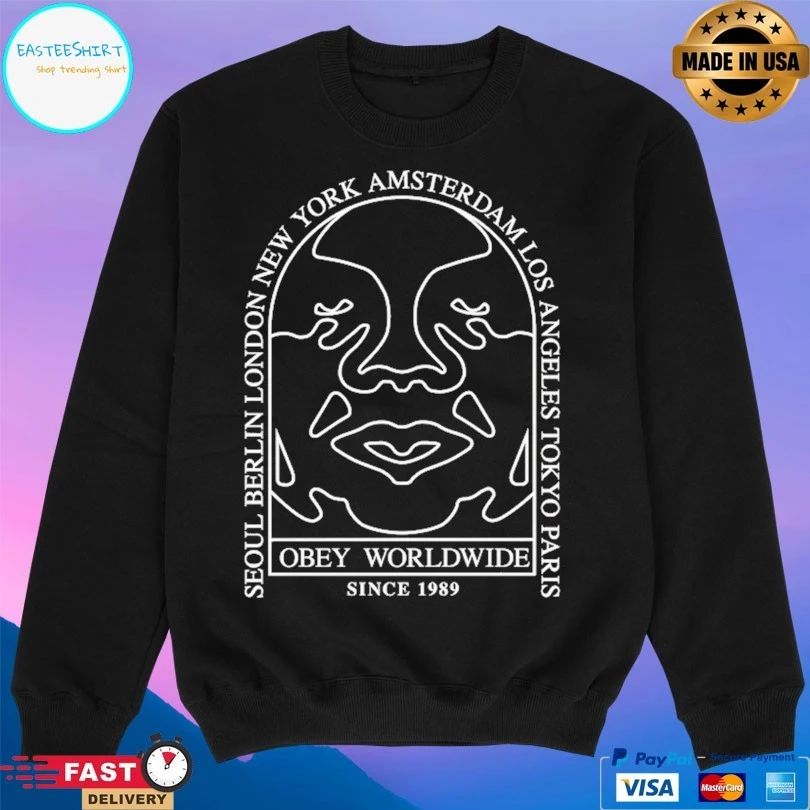 Obey Worldwide Since 1989 Seoul Berlin London New York Amsterdam Los Angeles Tokyo Paris T-shirt