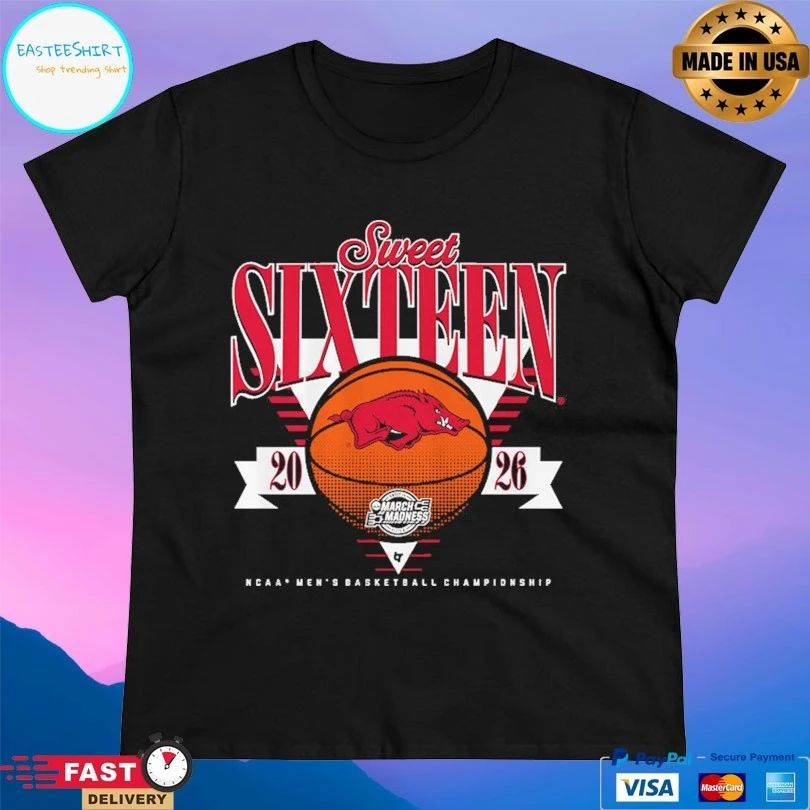 Arkansas Razorbacks Sweet Sixteen 2026 NCAA Men’s Basketball Championship T-shirt