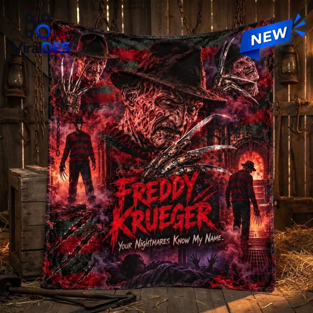 Freddy Krueger Nightmare Fleece Blanket