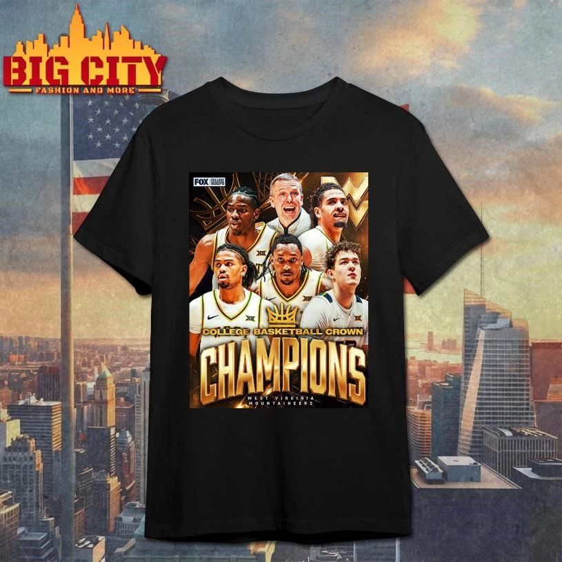 Congrats West Virginia Mountaineers Champions College Basketball Crown 2026 Poster Shirt
