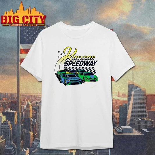 Charlie Hustle Kansas Speedway Racing White Shirt