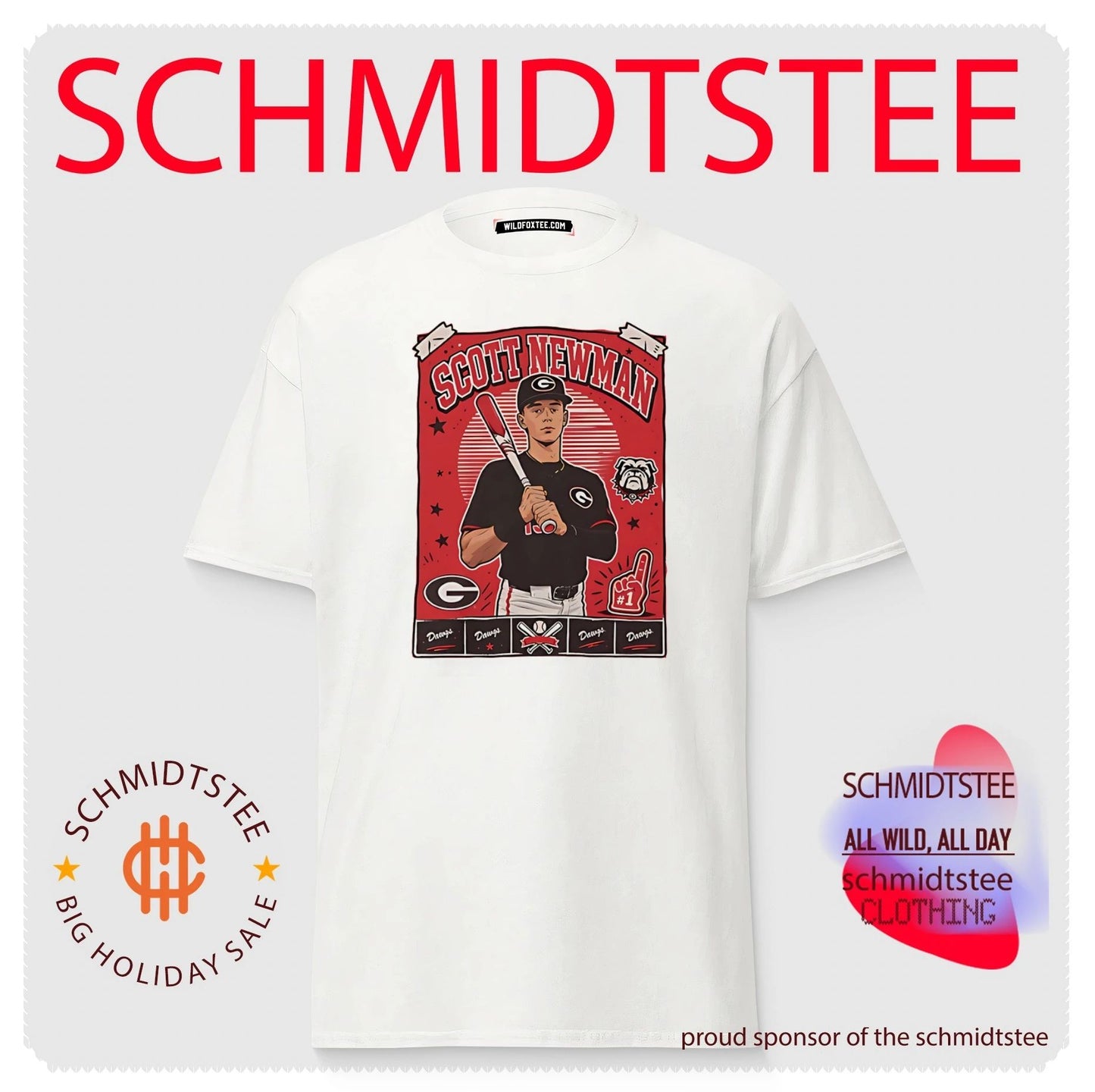 Georgia Bulldogs Scott Newman portrait vintage shirt