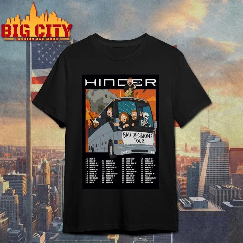 Hinder Bad Decisions 2026 Tour Poster Shirt