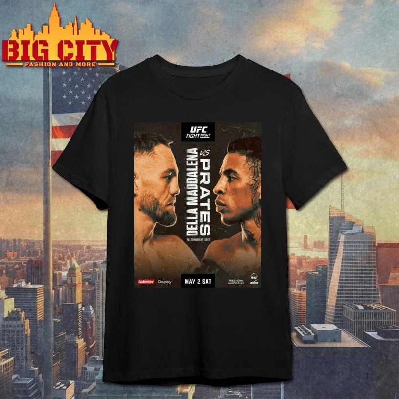 UFC Fight Night Jack Della Maddalena vs Carlos Prates Welterweight Bout On May 2 2026 UFC Australia n New Zealand Poster Shirt