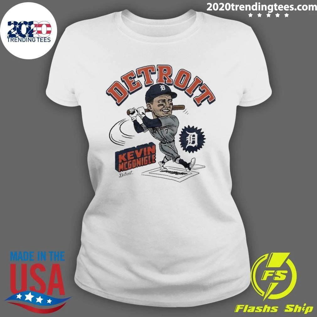 Detroit Tigers Kevin Mcgonigle Slugger Swing Caricature Shirt
