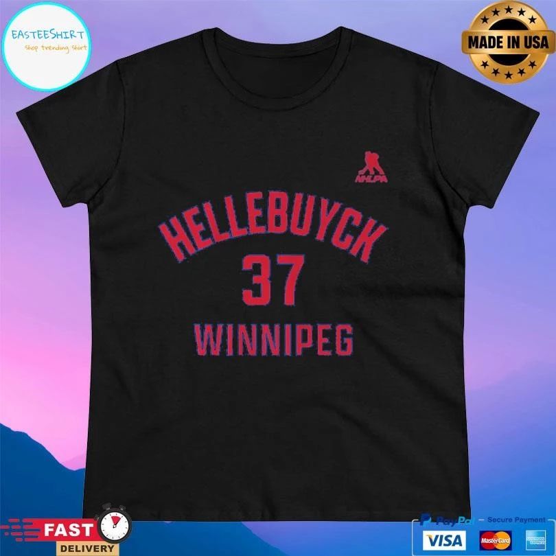 Winnipeg Jets Connor Hellebuyck 37 Winnipeg Name And Number T-shirts