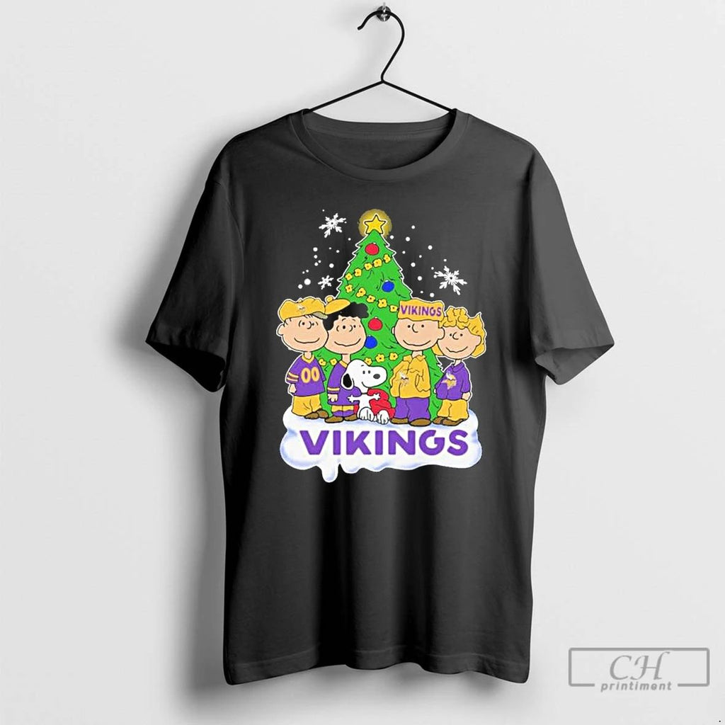Classic Minnesota Vikings X The Peanuts Merry Christmas T Shirts