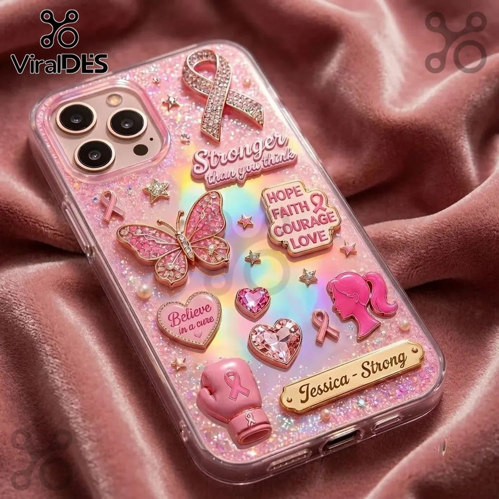 Jessica Strong Breast Cancer Awareness 3D Phone Case