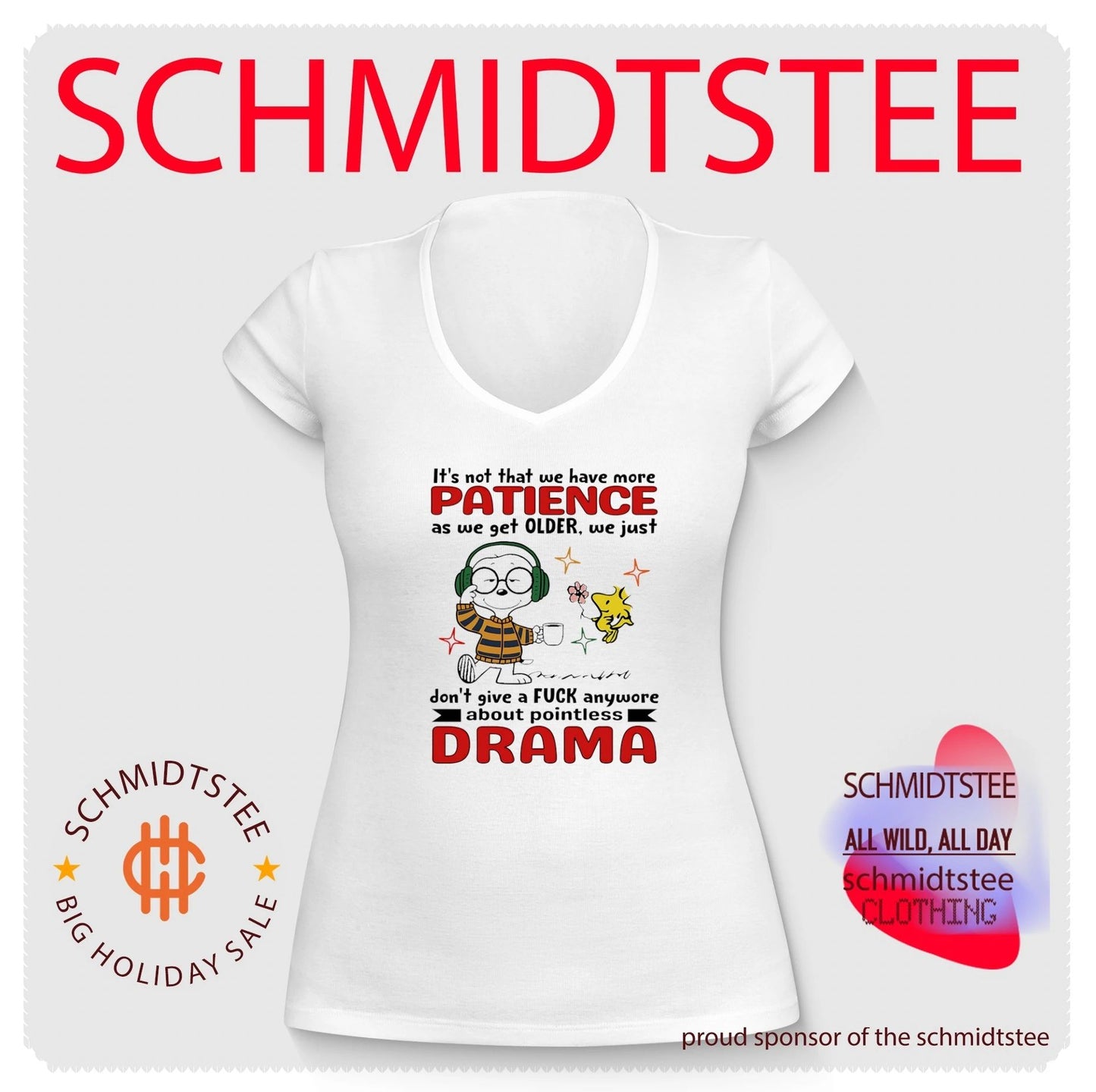 Snoopy We Do Not Give a Fuck About Pointless Drama shirt