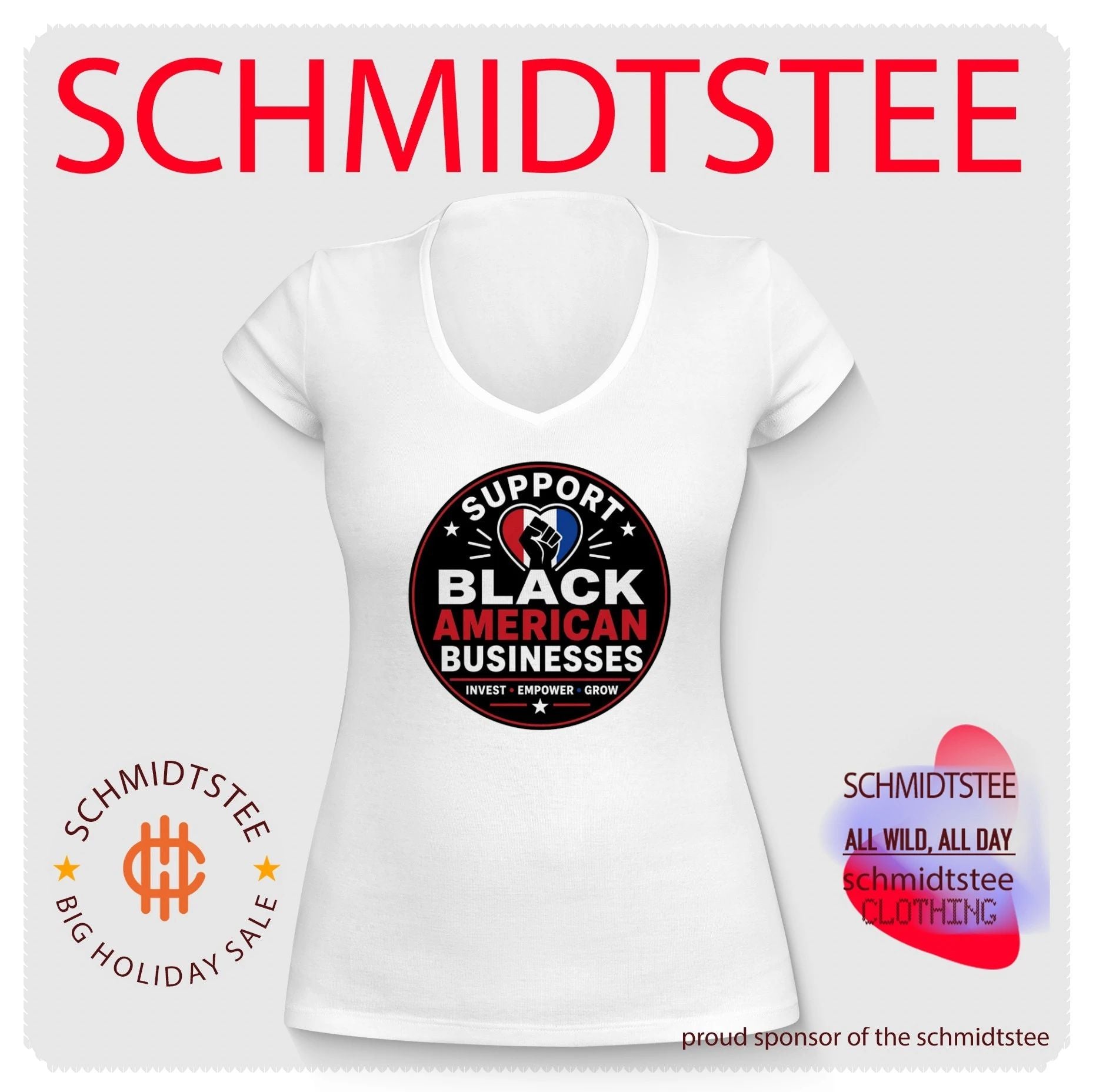 Support Black American Businesses Invest Empower Grow shirt