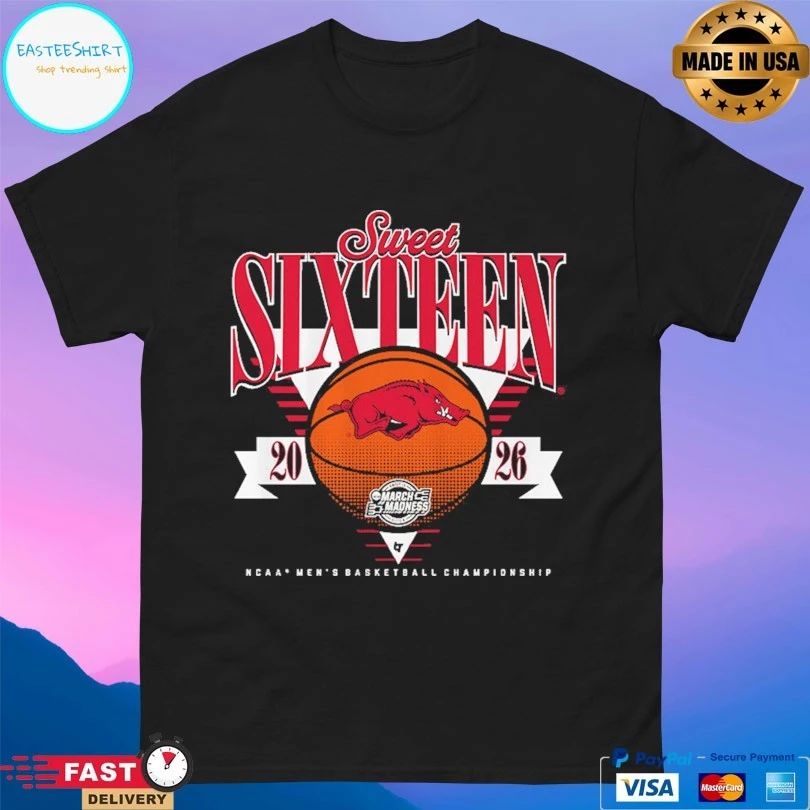Arkansas Razorbacks Sweet Sixteen 2026 NCAA Men’s Basketball Championship T-shirt