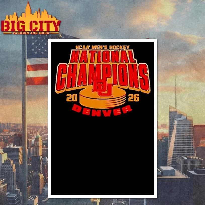 Denver Pioneers Mens Ice Hockey National Champions 26 Vintage Shirt