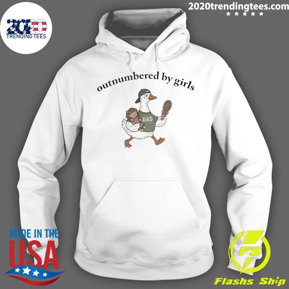 Goose Dad Walk Outnumbered By Girls Shirt