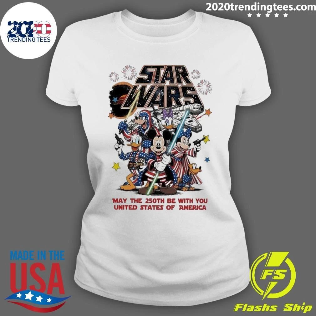 Disney Star Wars May The 250th Be With You United States Of America 1776-2026 Shirt