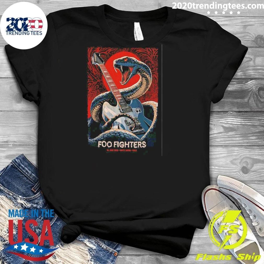 Event Foo Fighters 10, June, 2026 Oslo Fornebu Tee Shirt