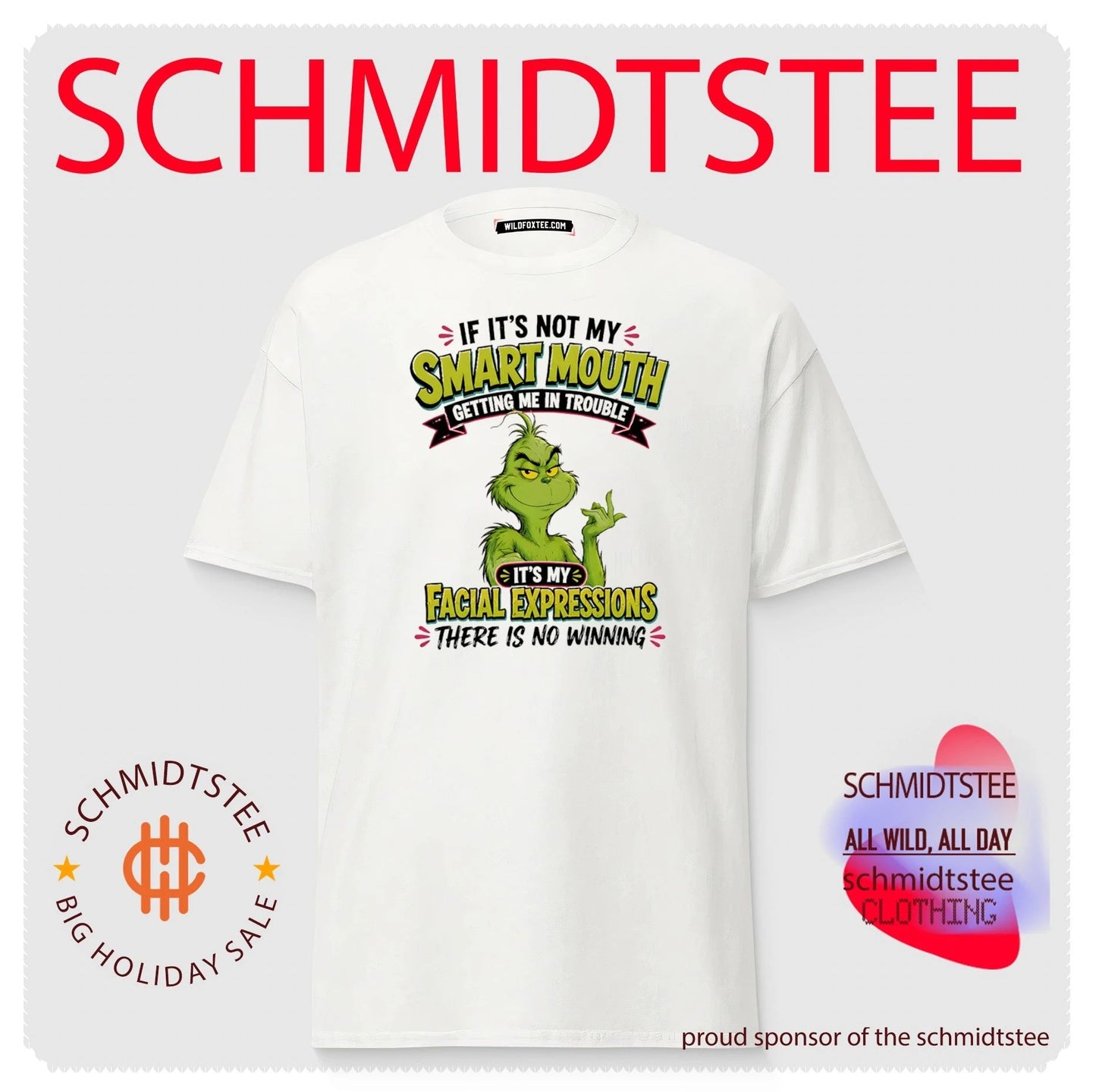 The Grinch Smart Mouth and Facial Expressions shirt