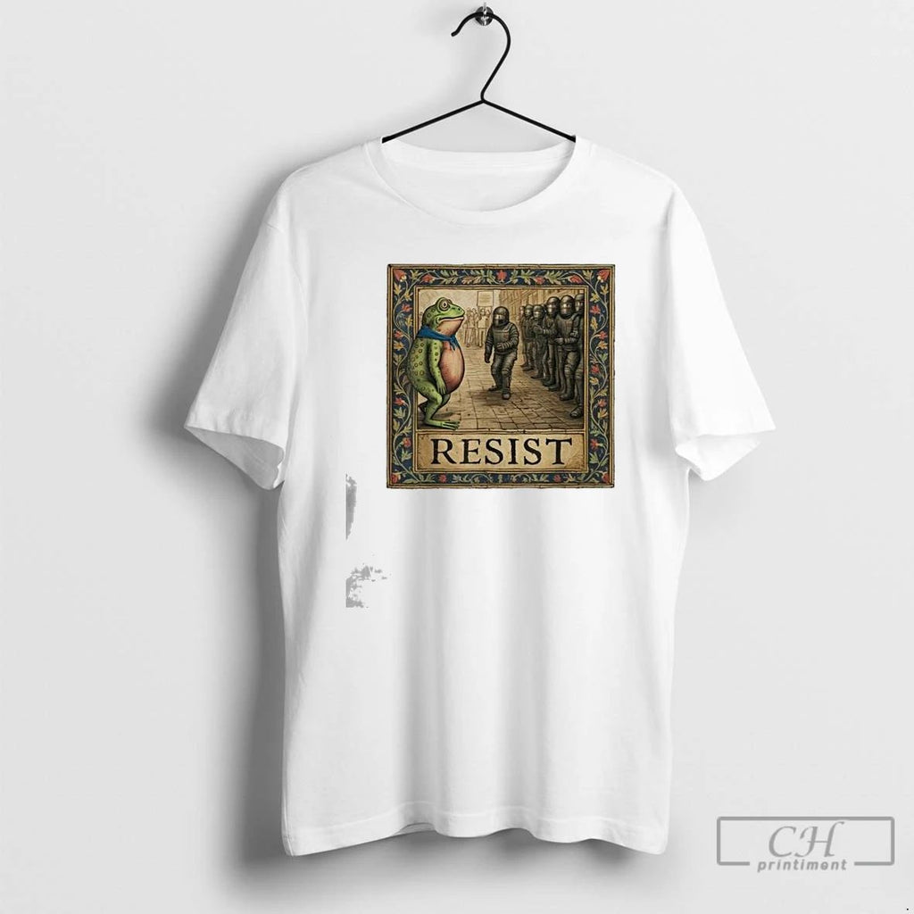 Classic Medieval Vintage Portland Frog Protest Resist T Shirts