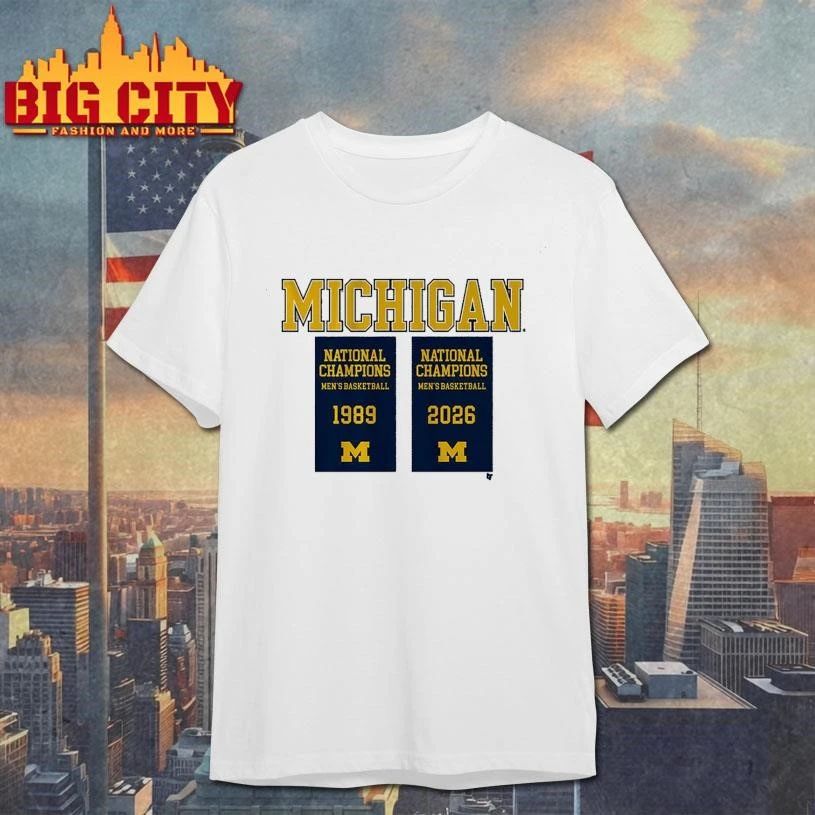 Michigan Wolverines MBB 2026 National Champions Banners Classic Shirt