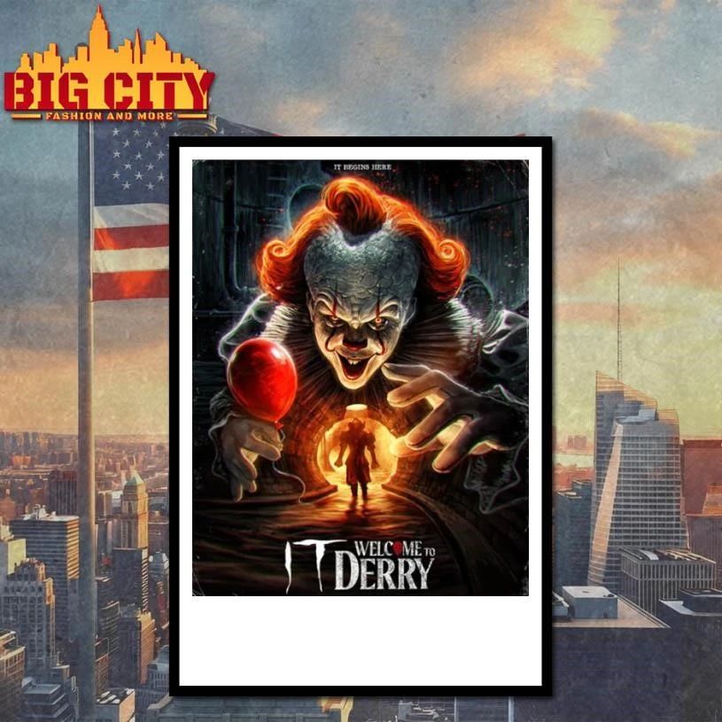 Gutter Garbs IT Welcome to Derry Get It Or Regret It Art by Sam Coyne Poster Shirt