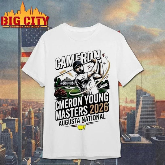 Cameron Young Augusta National Masters 2026 Golf Graphic Shirt