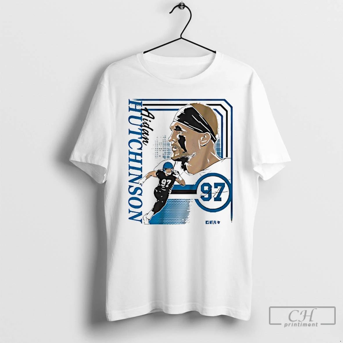 Classic Aidan Hutchinson Collage Frame Signature T Shirts