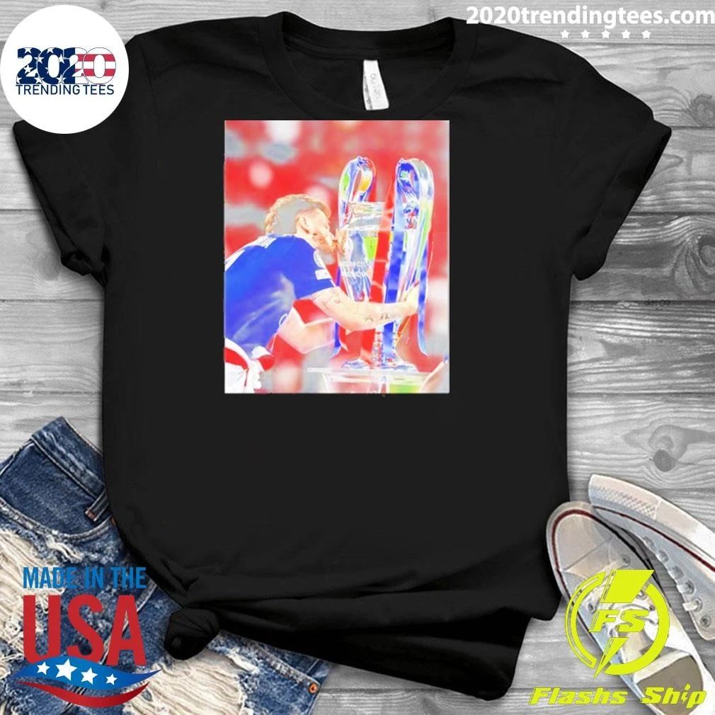 Khvicha Kvaratskhelia Psg Kiss Love Trophy Shirt