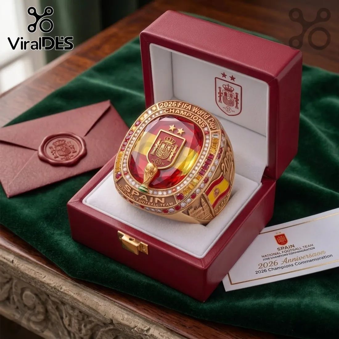 Spain 2026 World Cup Gold Championship Ring
